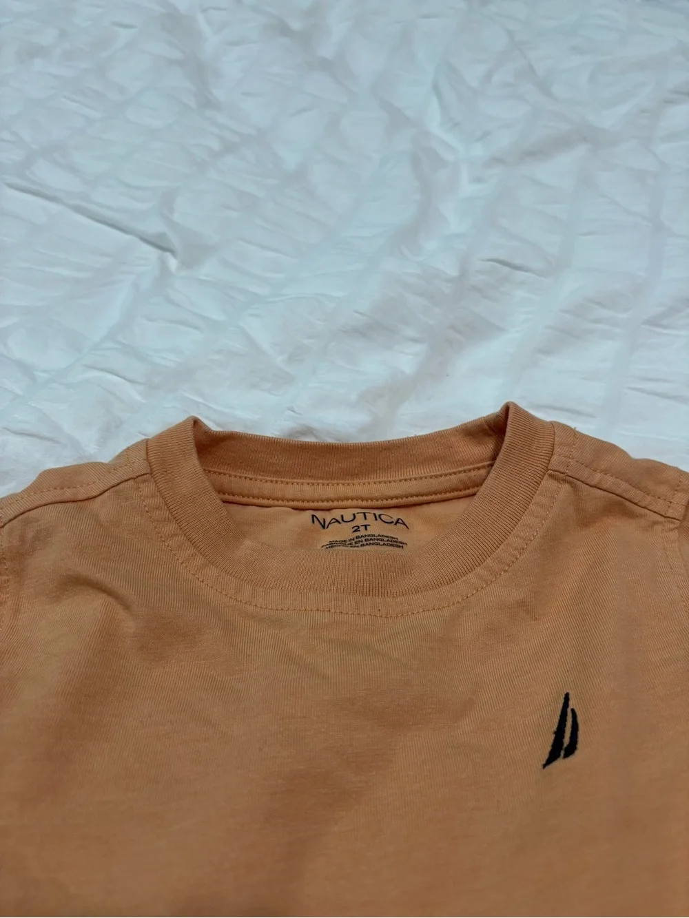 Nautica Boys' Orange Short-Sleeve Tee & Blue Elastic Waist Shorts Set